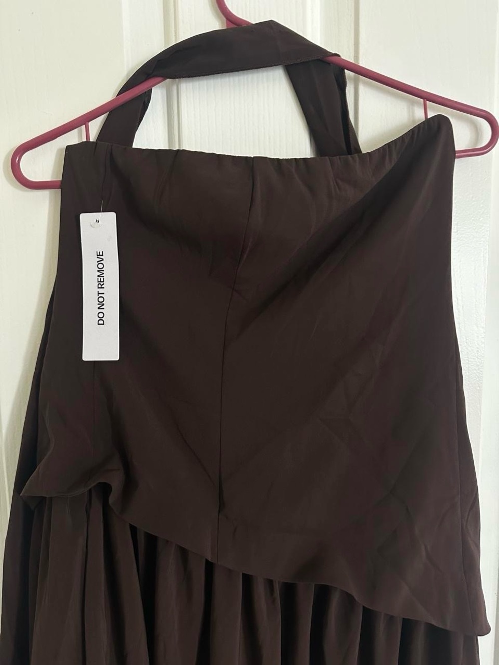 Princess Polly Strapless Brown Maxi Dress with scarf M - Picture 3 of 3
